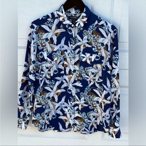 Tommy Bahama Top Women's Silk Button Shirt floral S/P